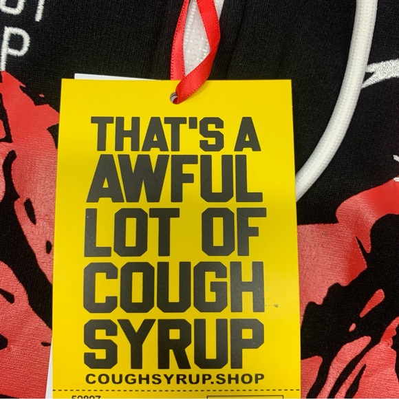 Asaali x Awful Lot Of Cough Syrup ( Collab ) Red Hoodie Size Large - Picture 3 of 4